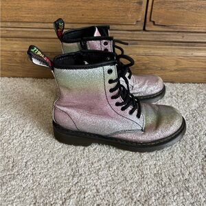 Dr. Martens Big girls size 3 rainbow glitter boots